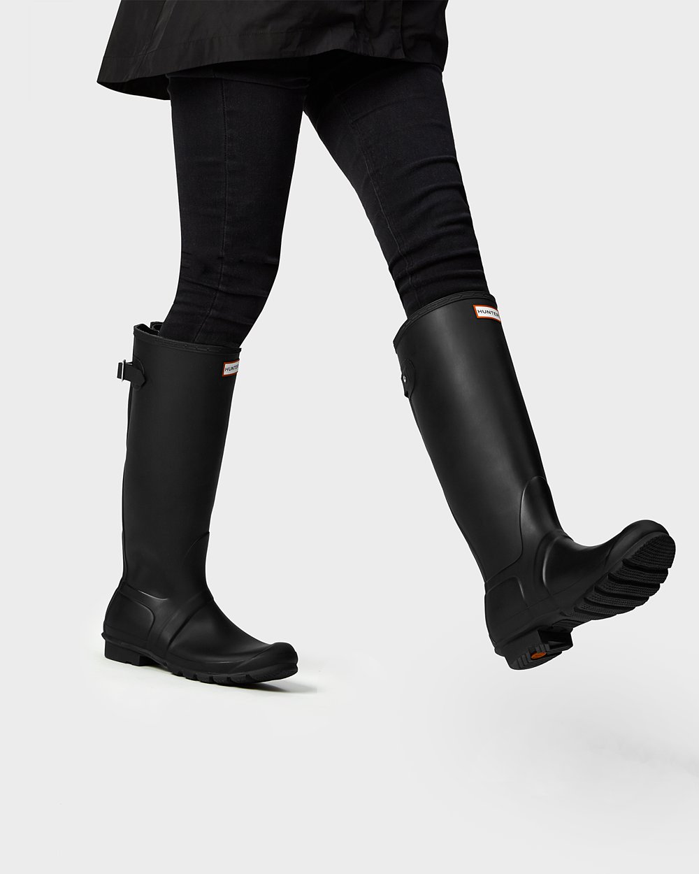 Hunter Original Back Adjustable Tall Rain Boots - Buy Online Womens Black - UYECQZ201